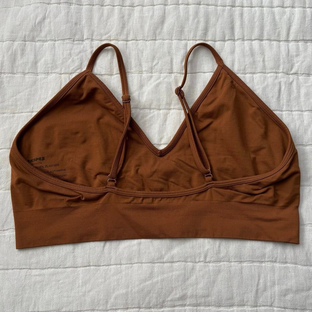 SKIMS Size 1X Soft Smoothing Seamless Bralette Cocoa Brown - Picture 2 of 3